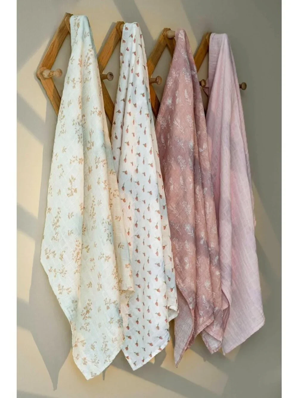 Soft Muslin Swaddle Blankets for Newborns, 4 Pack, Large Cotton Receiving